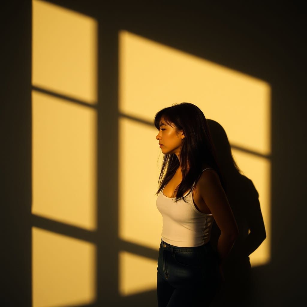 Woman and Shadow: A Study in Contrast