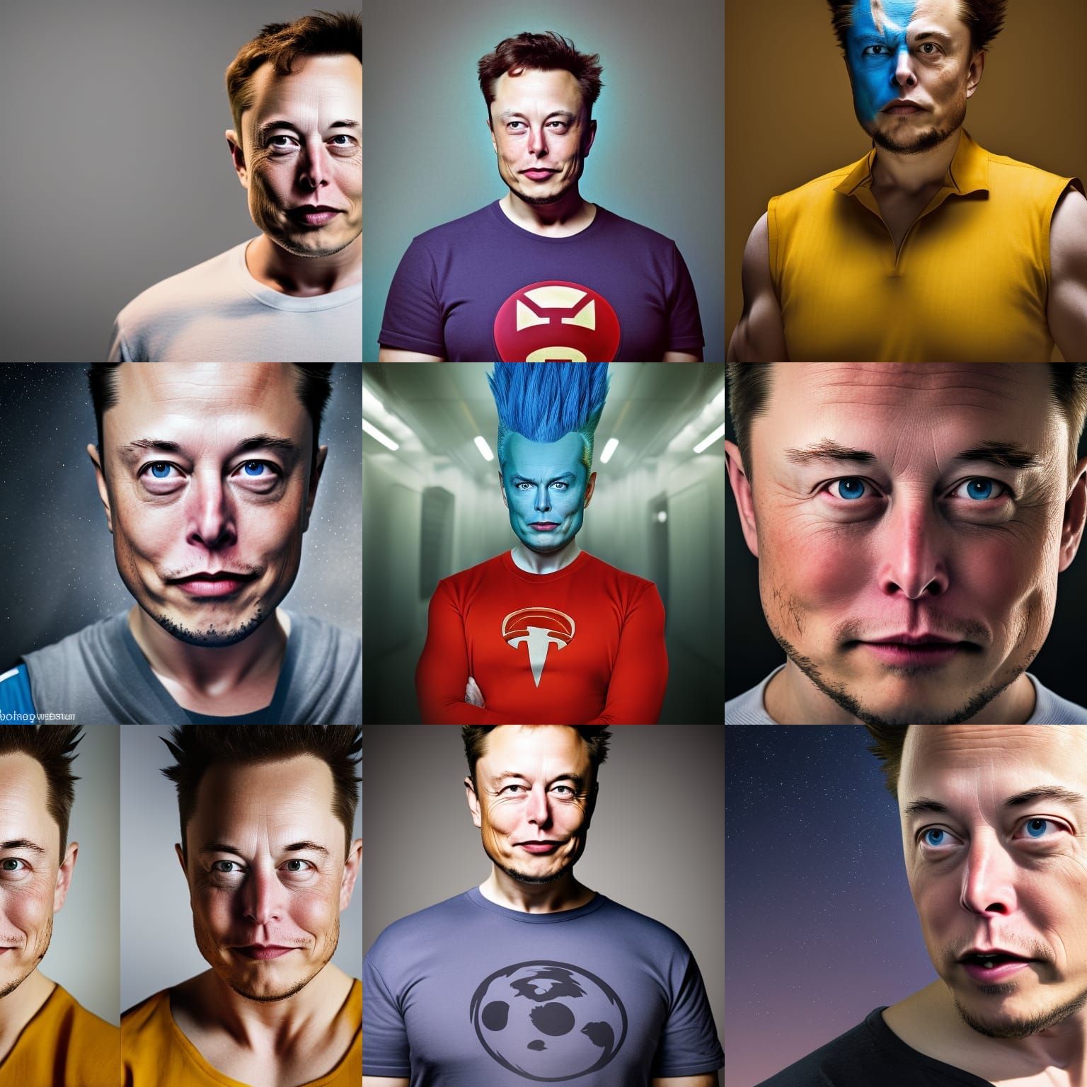 Elon Musk as Vegeta: Professional Portrait