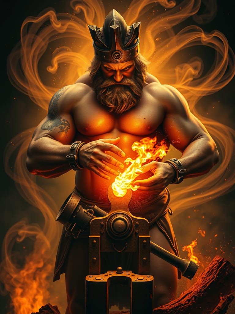 Vulcan Forging Steel in a Baroque Style