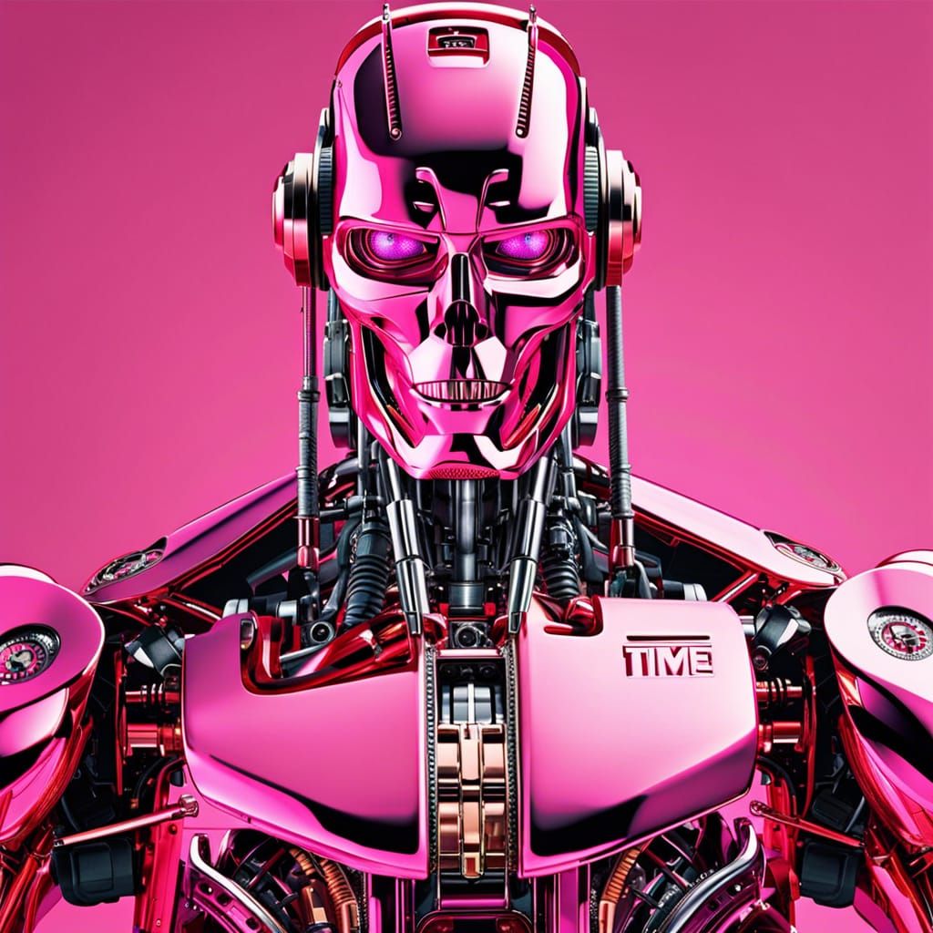 Terminator Robot on TIME Magazine Cover: Photorealistic Rend...
