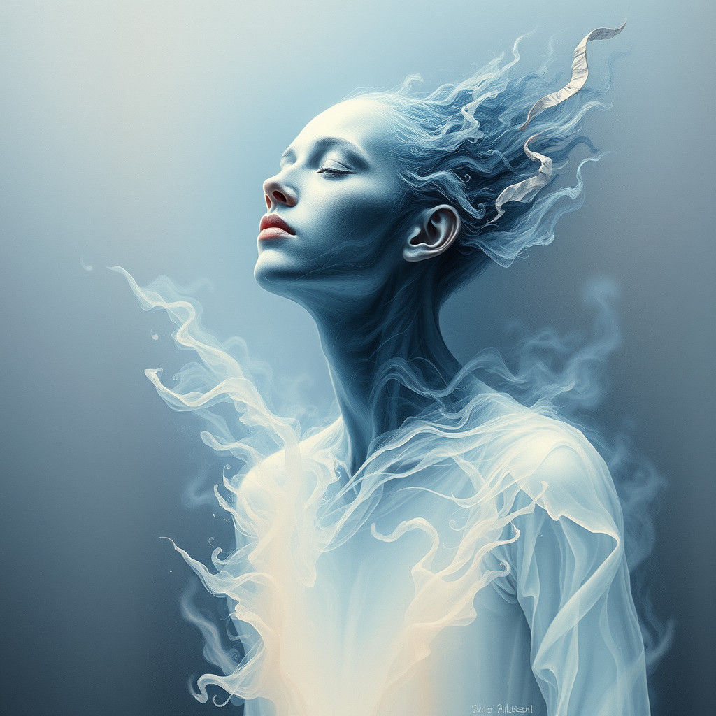 Ethereal Dissolution: A Surreal Transformation