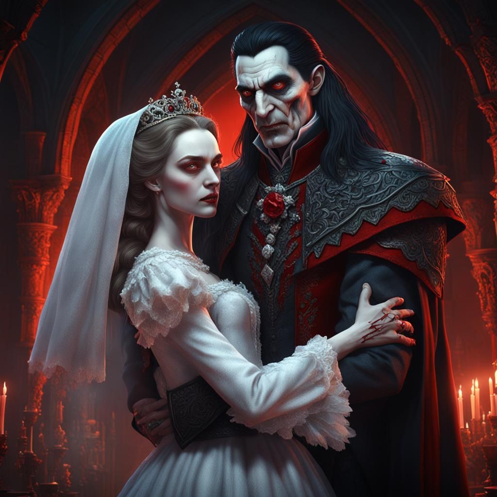 Dracula and Bride: A Dark Fantasy Portrait