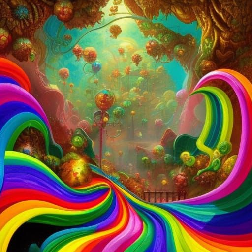 Fantasy Rainbowland: Art Nouveau Rococo Architecture