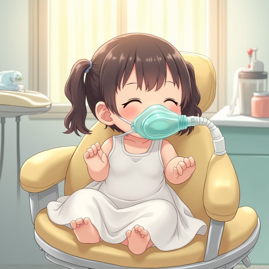 Anime-Style Baby Girl Under Anesthesia