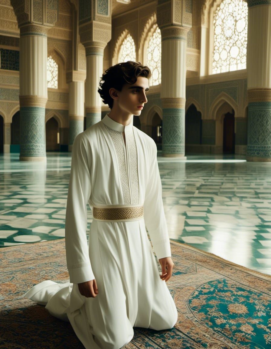 Timothee Chalamet in White: Digital Rendering