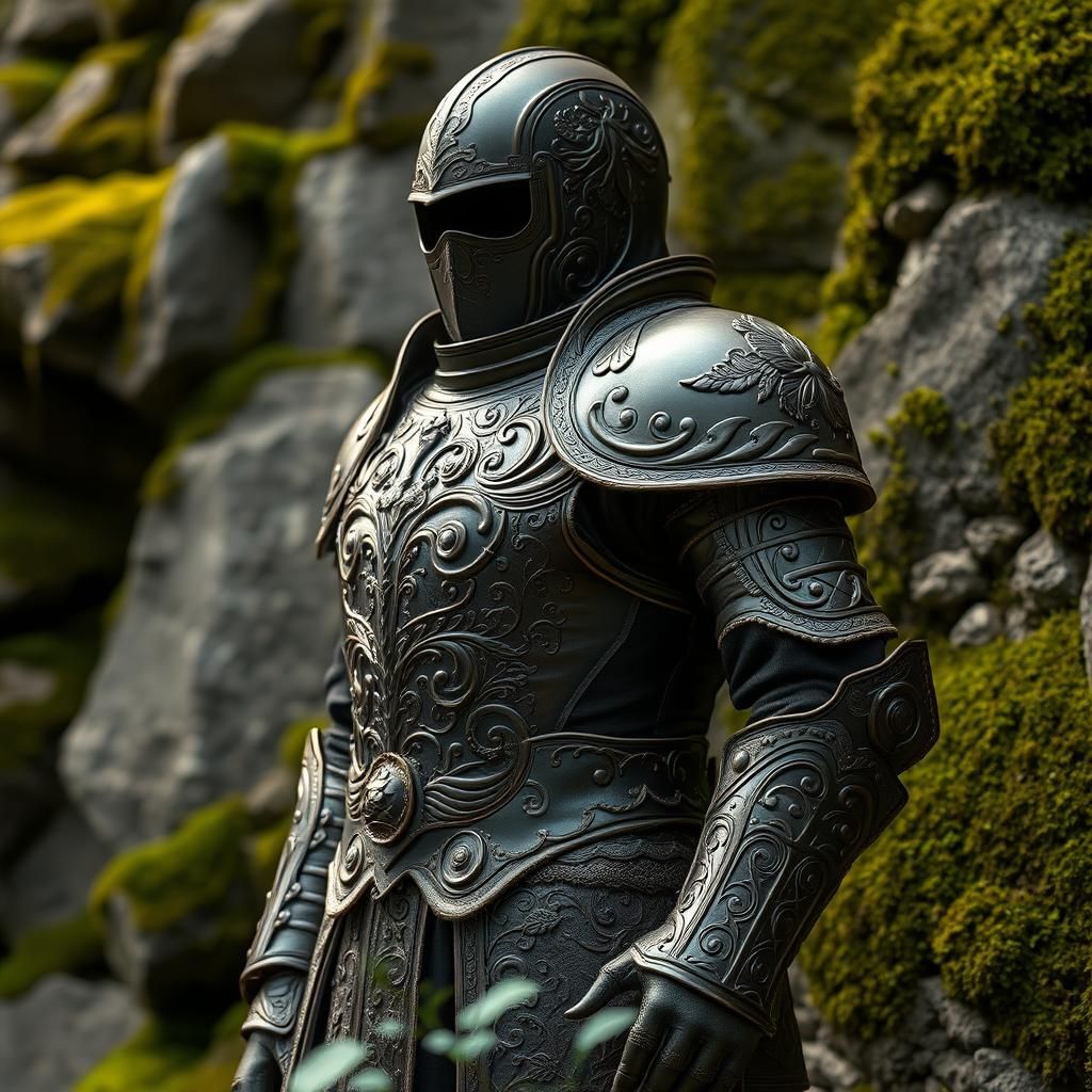 Art Nouveau Leather Armor in Medieval Fantasy Style