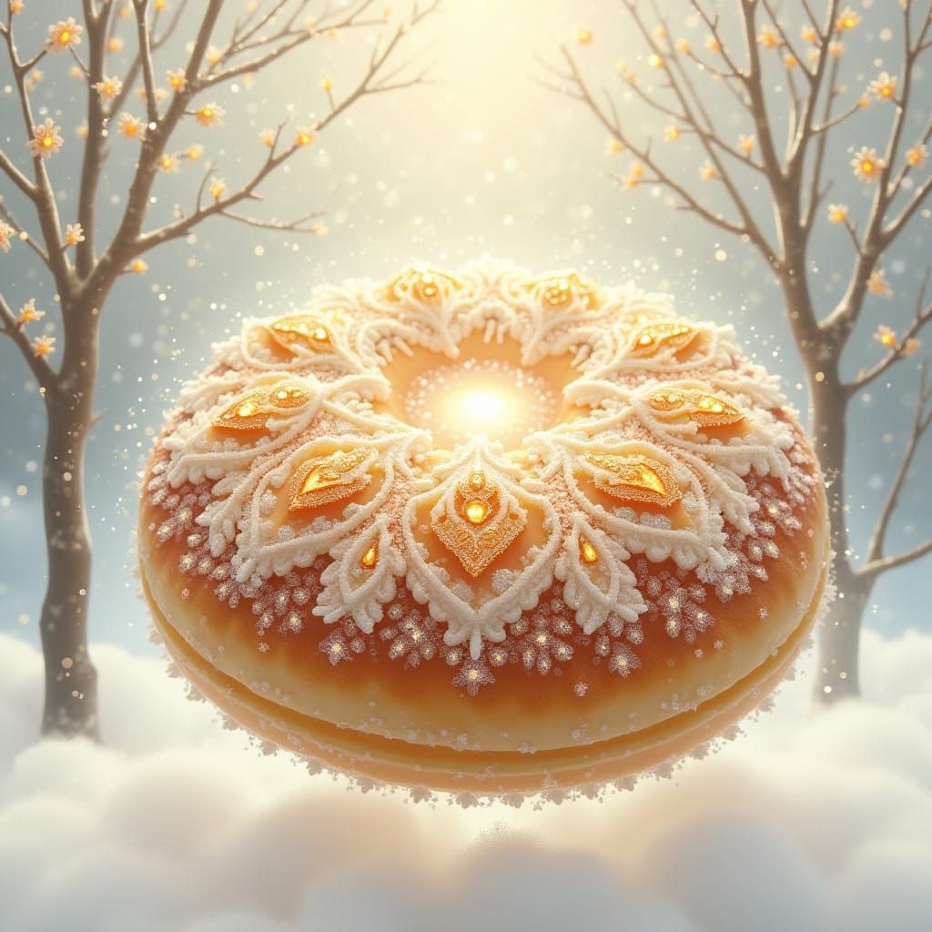 Enchanted Galette des Rois in Mid-Air, Crystal Trees