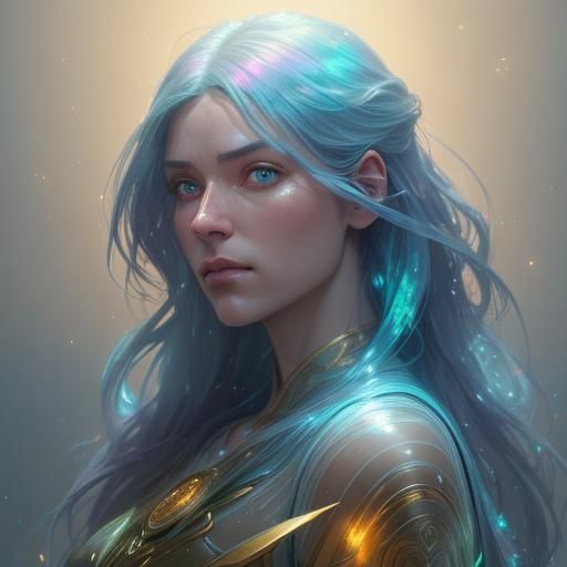 Iridescent Soap Concept Art in Artgerm Style