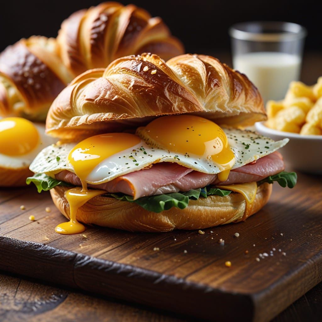 Golden Morning Croissant, Freshly Baked