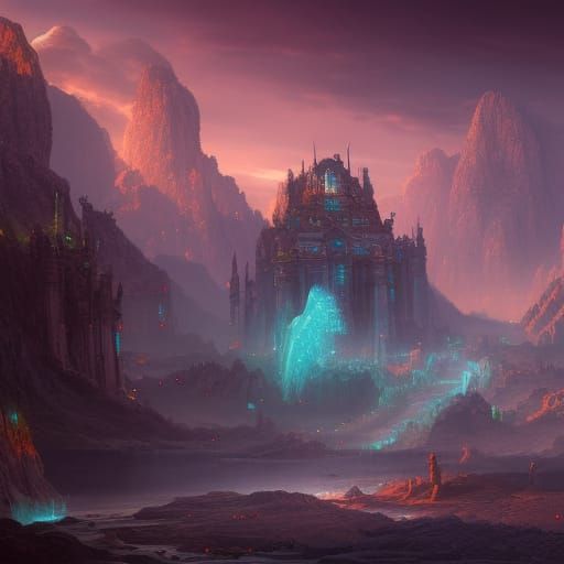 Detailed Matte Painting of Athena in Fantasy Art