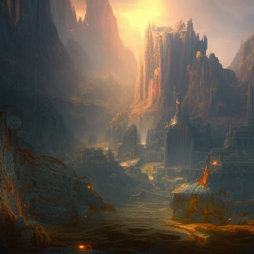 Detailed Matte Painting of Athena in Unreal Engine