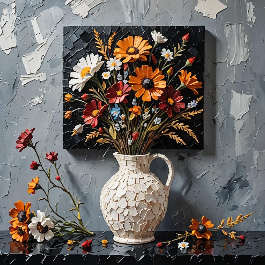 Impasto Floral Masterpiece in Vibrant Colors
