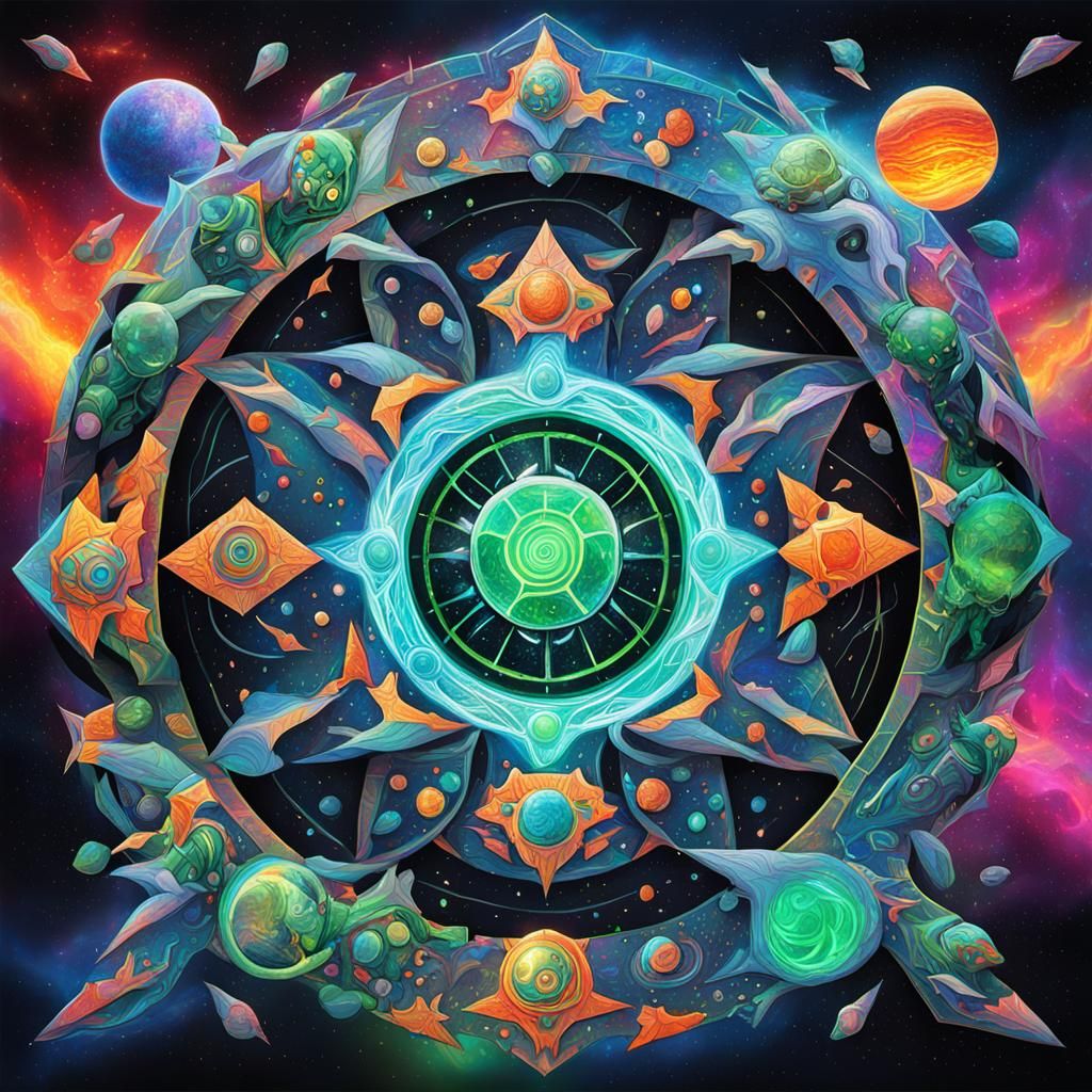 Ben 10 Cosmic Astral Illustration by Pablo Amaringo