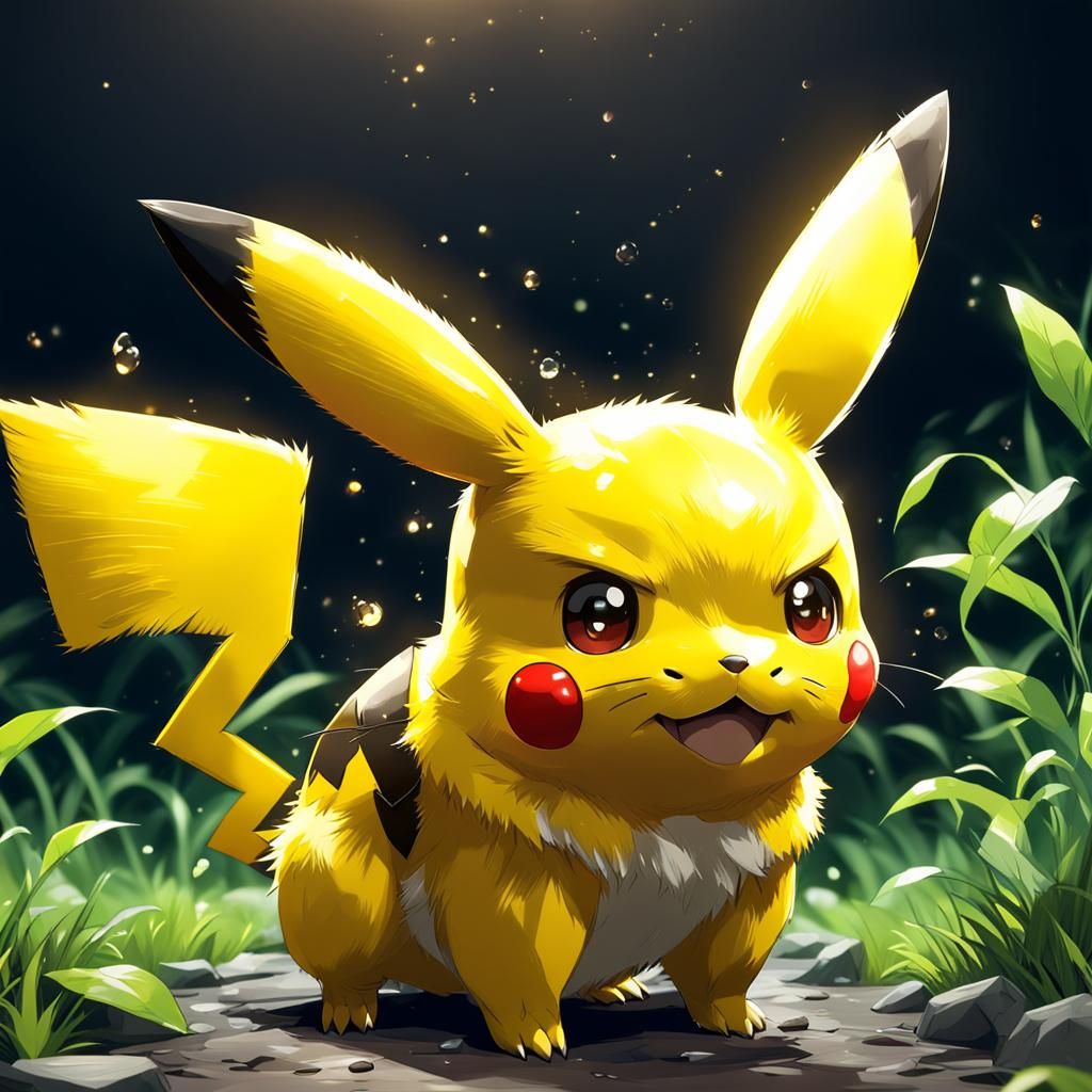Detailed 3D Anime Pikachu Inspired by WLOP