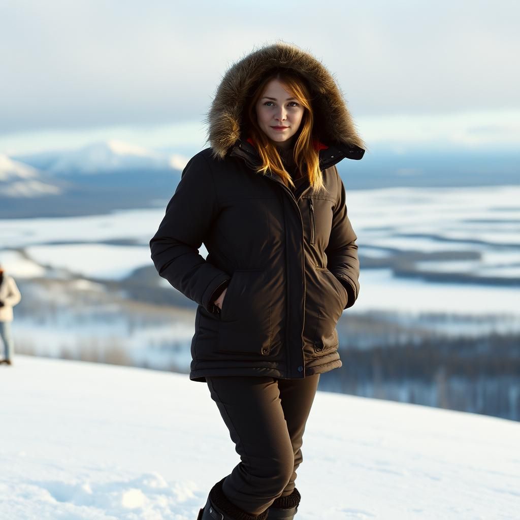 Person in Winter Landscape, Film Still