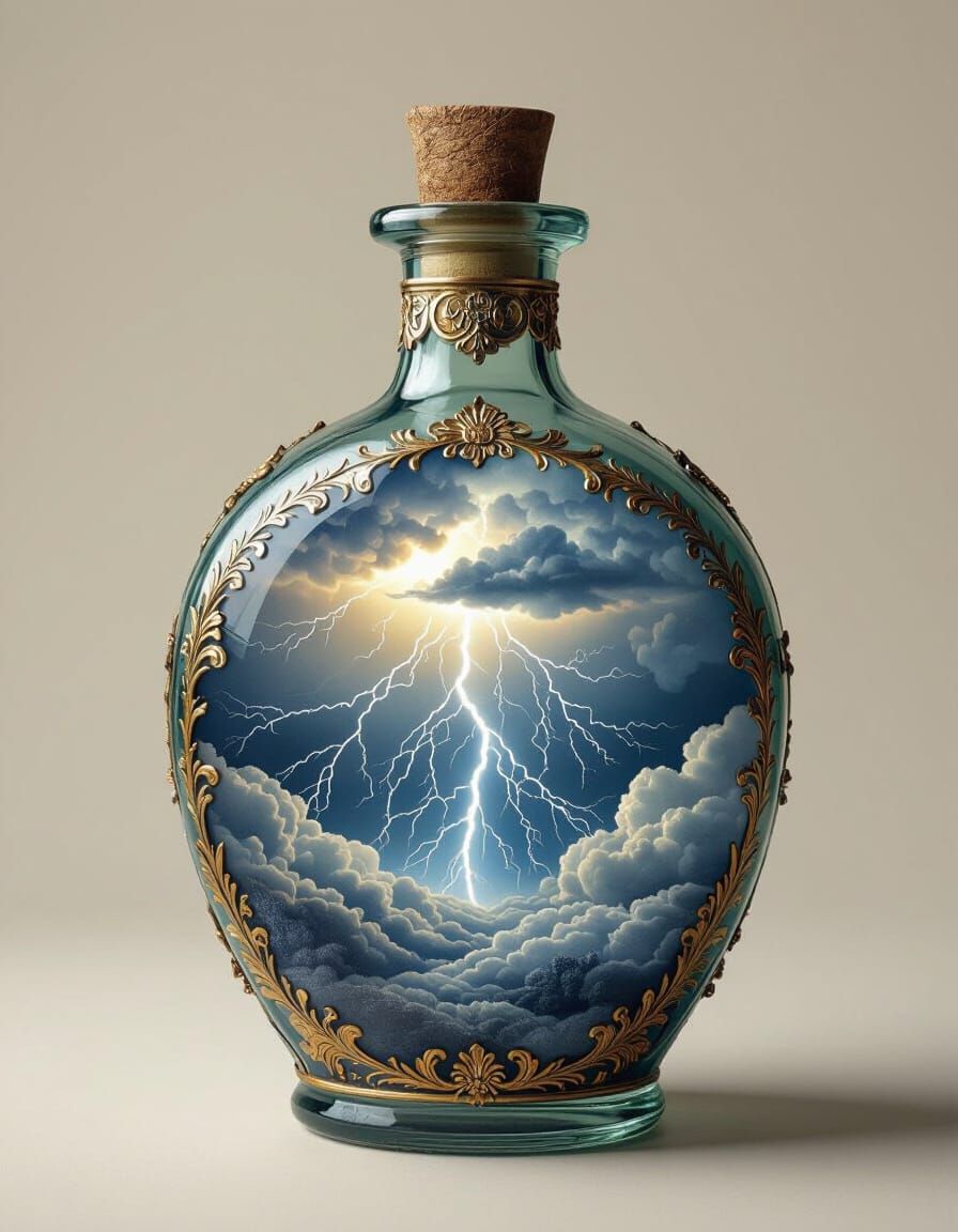 Storm in a Bottle: Ornate Glass Captures Thunder