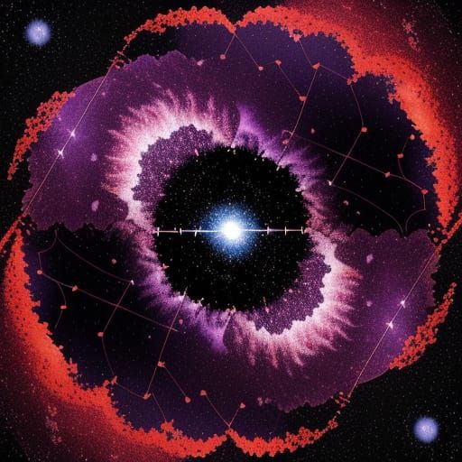 Cosmic Wine Constellation Art in Digital Style