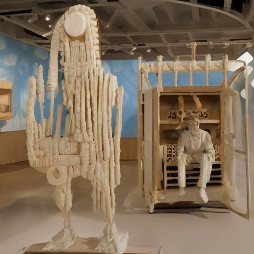 Chewing Gum and Wood Workmen Sculptures