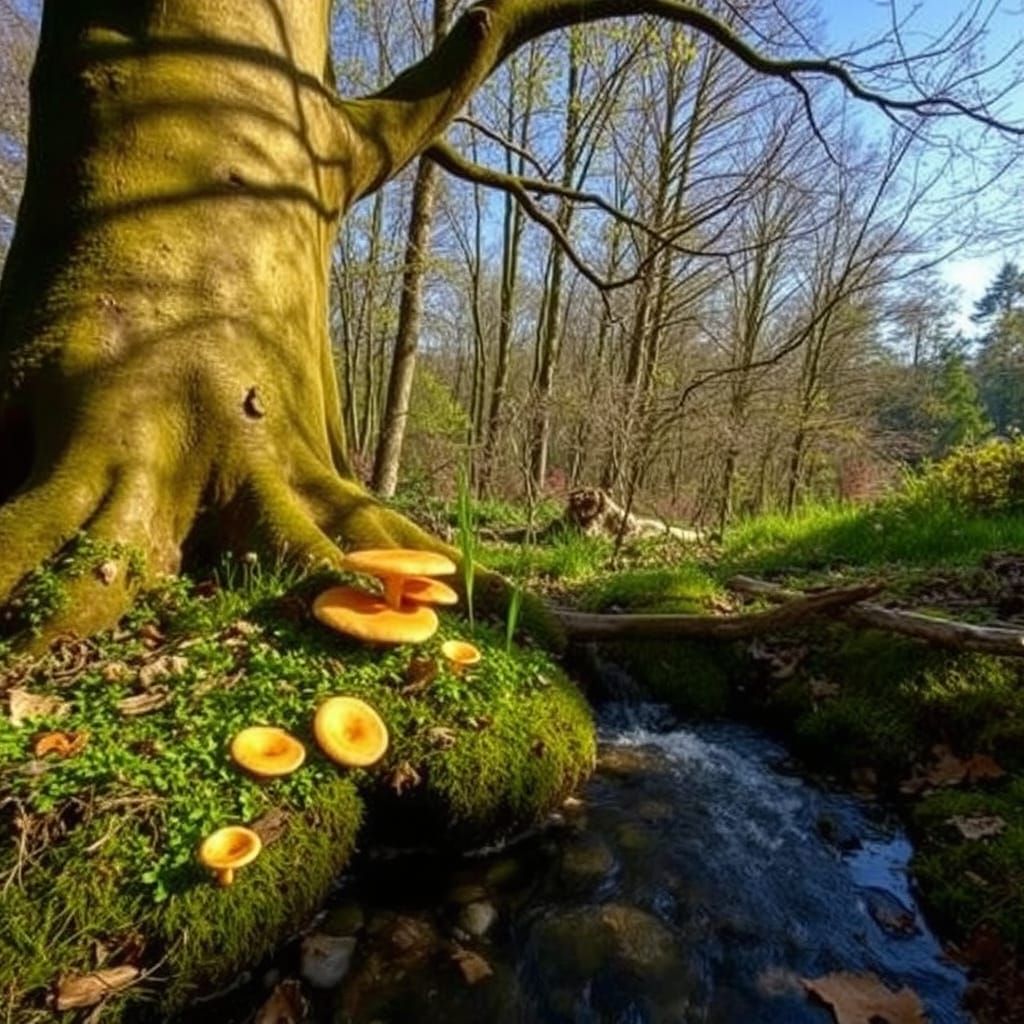 A Magical Forest Filled with Vibrant Mushrooms and Colorful ...