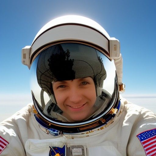 Astronaut Reflecting Earth in Helmet