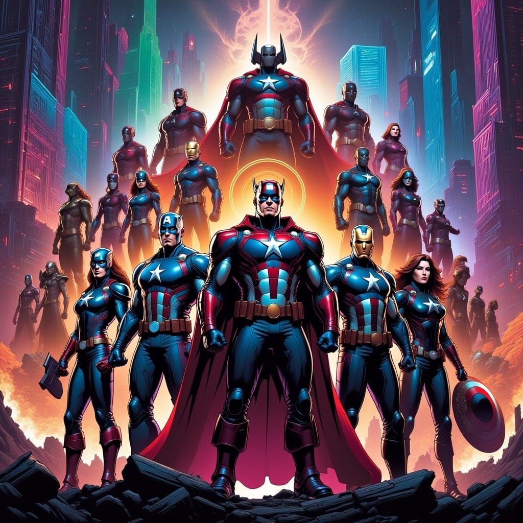 The Avengers in Epic Comic Book Battle