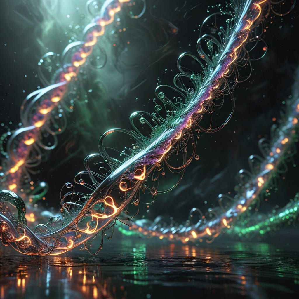 Vibrant Flowing Soul Energy in Quantum Field Patterns