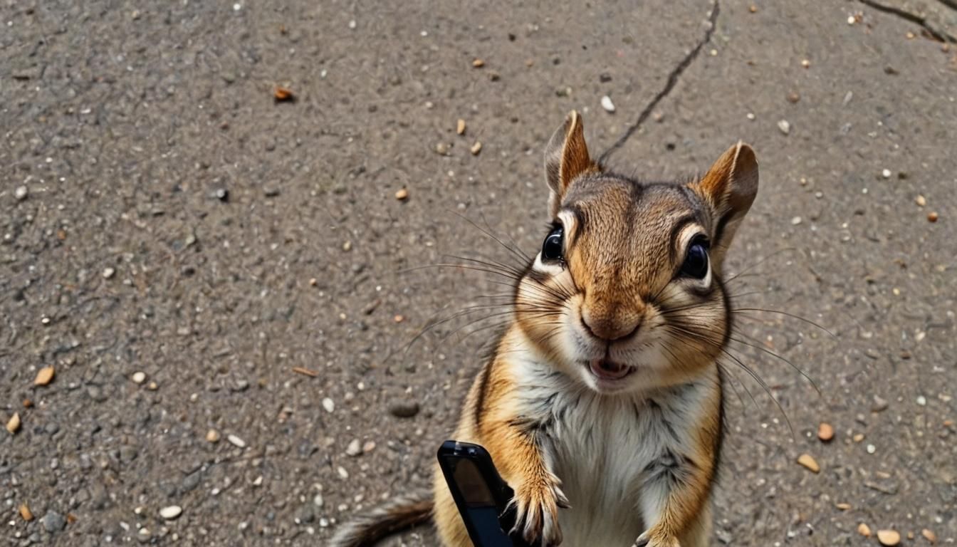 Handsome Chipmunk-Faced Man Takes a Selfie