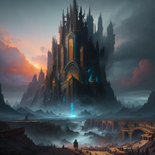 War Between Humans and Gods: Detailed Matte Painting