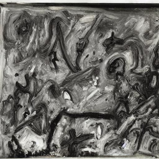 Chaotic Scene of Tanks Amidst Snow and Smoke