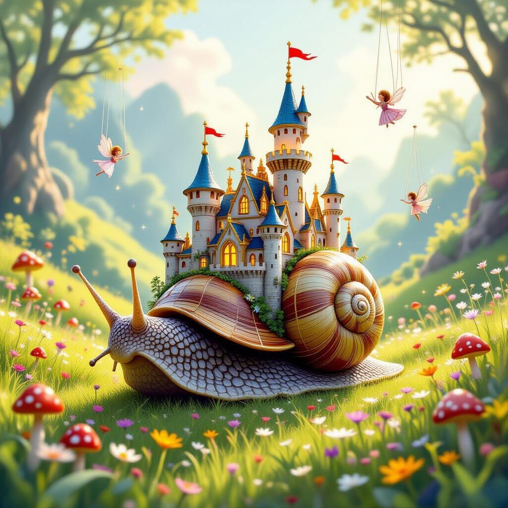 Majestic Snail's Castle Journey Through Enchanted Valley