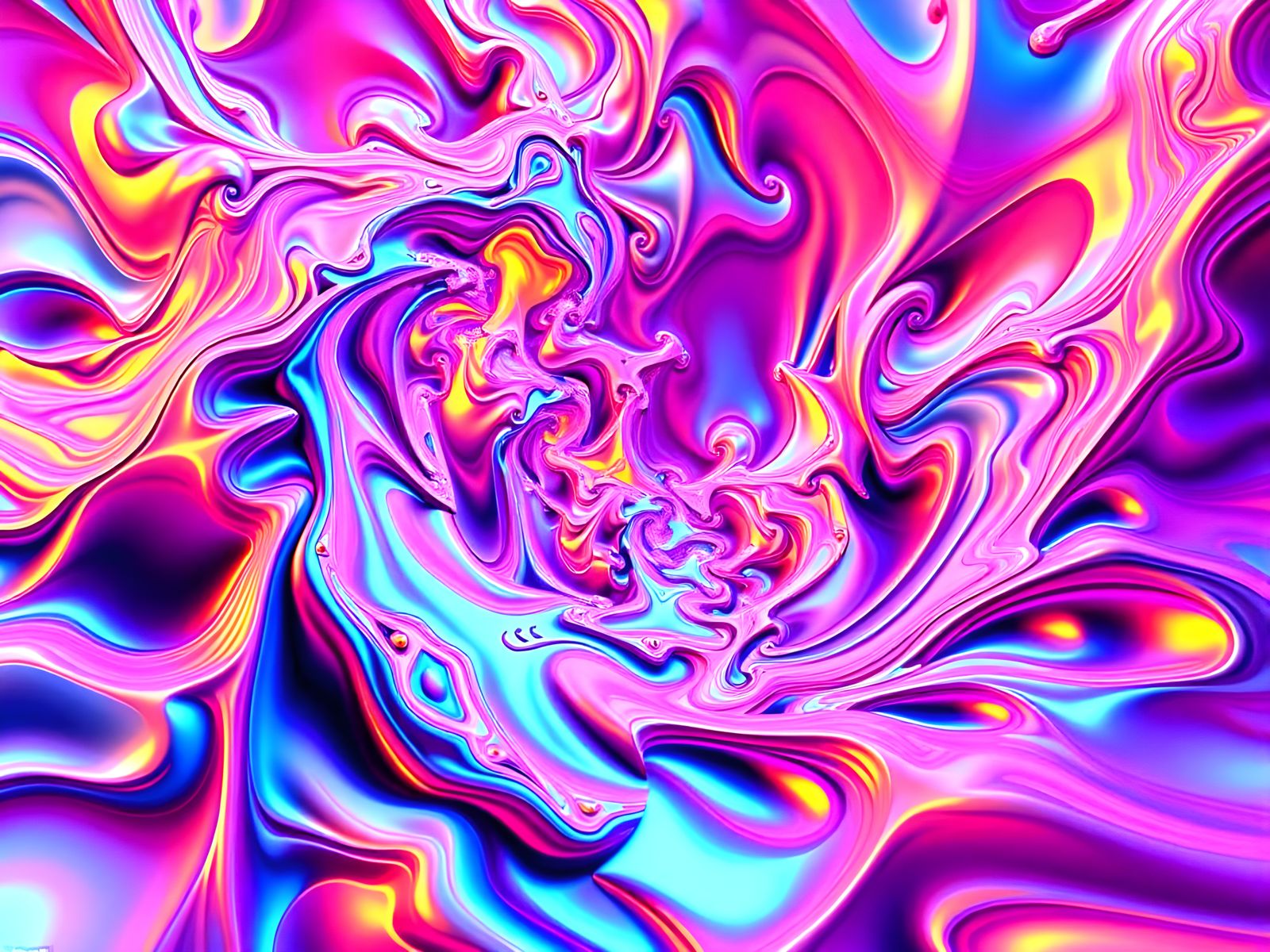 Abstract Fractals in Syd Mead Inspired Color Scheme