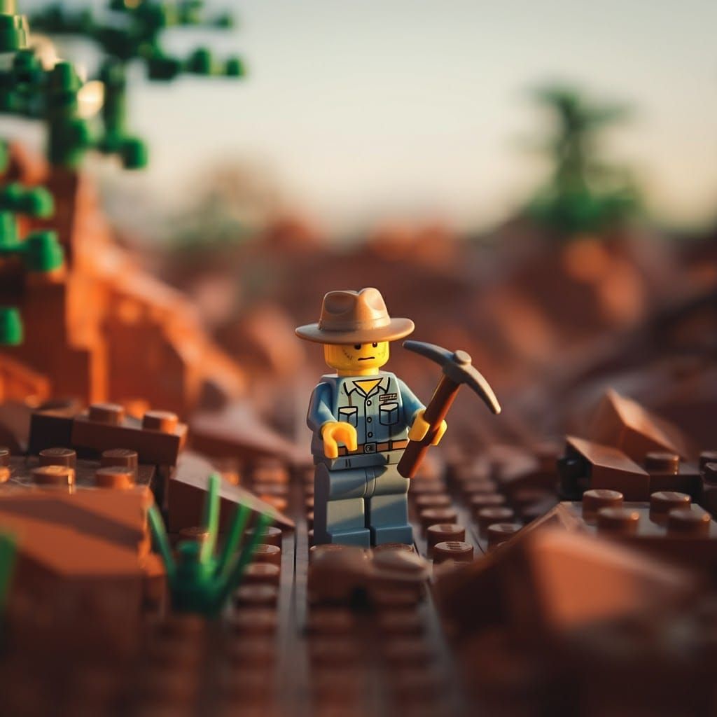 LEGO Geologist in Outback Adventure