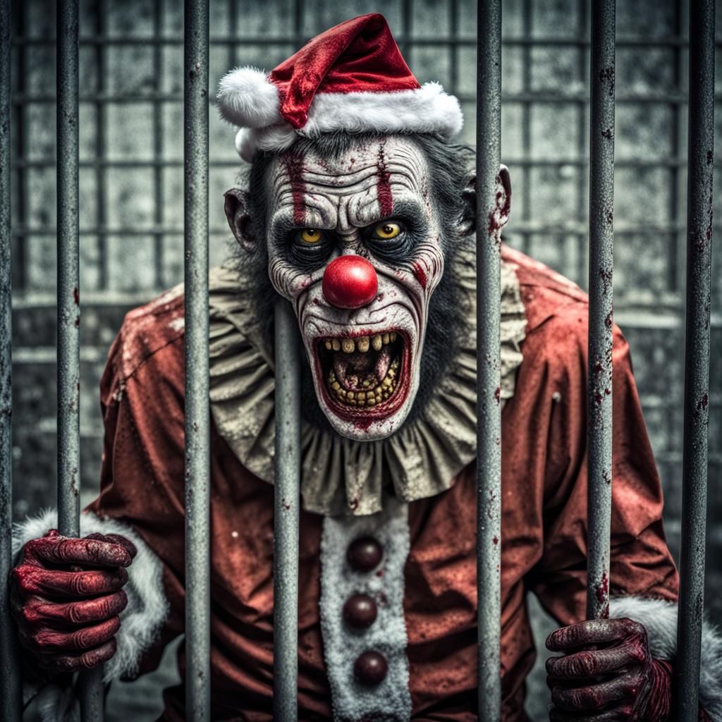 Stark Realistic Prison Nightmare of a Beaten Zombie Monkey M...