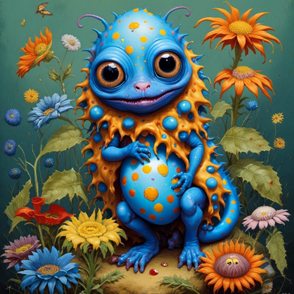 Thursday morning fun , whimsical  lesser spotted  blue, cod ...