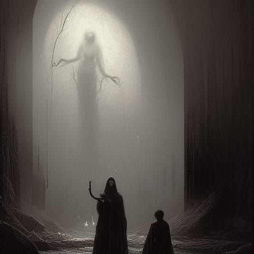 Bmo 033: A Horror Illustration in Doré Style