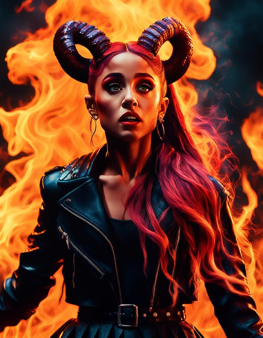 Ariana Grande as Satana Hellstrom in Fiery Portrait