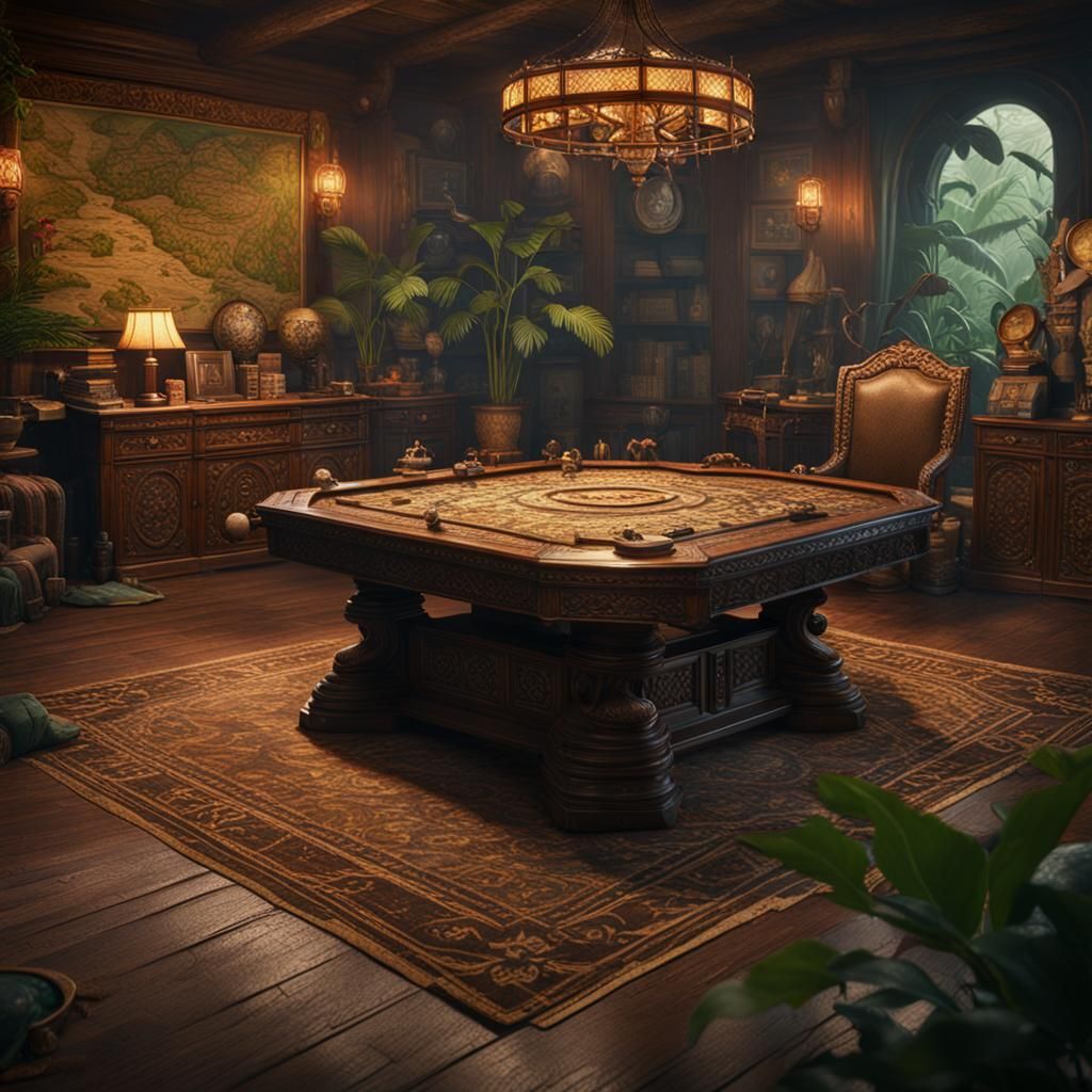 Jumanji Game Board Detailed Matte Painting