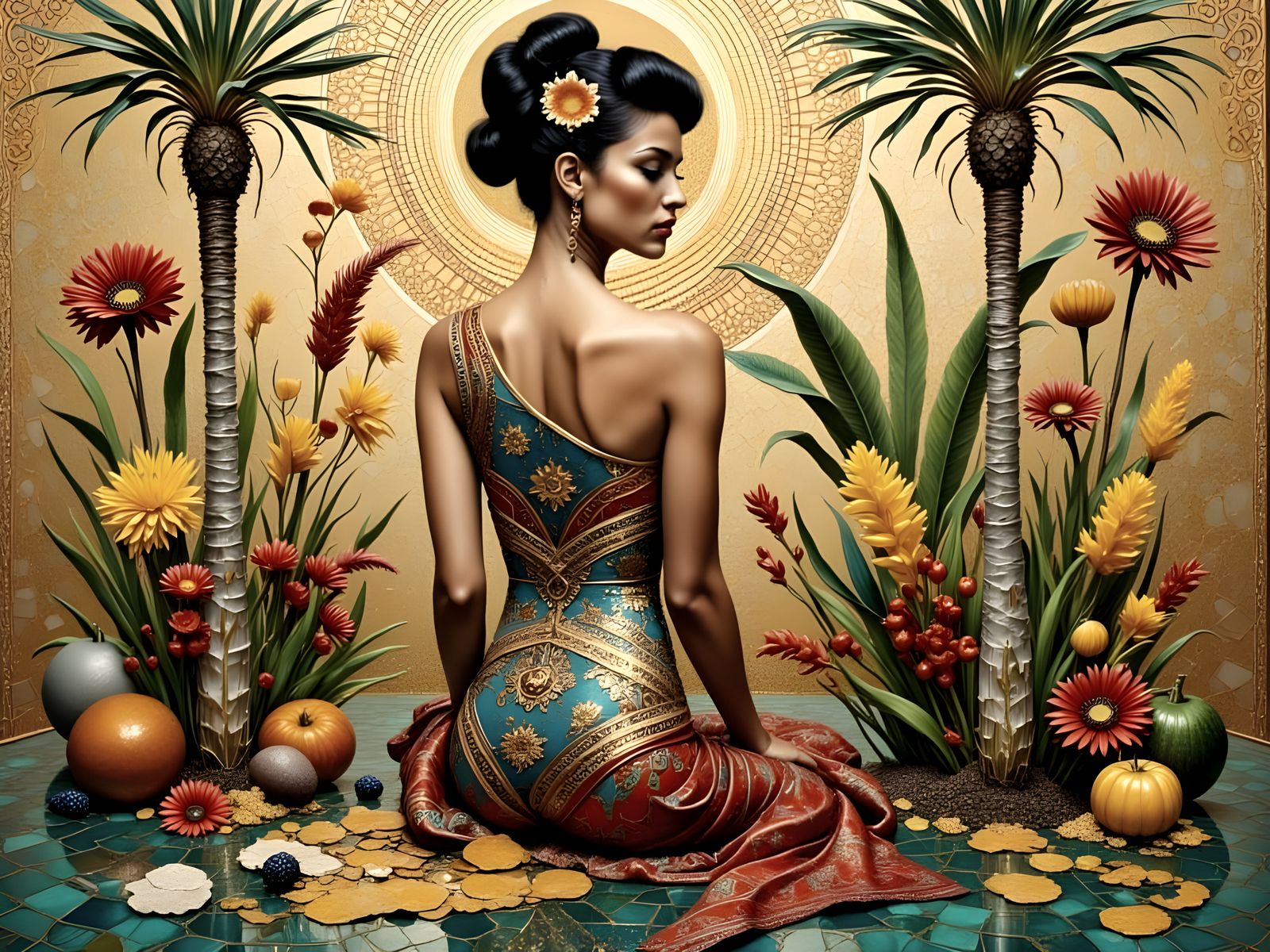 Vibrant Mosaic Renaissance Masterpiece