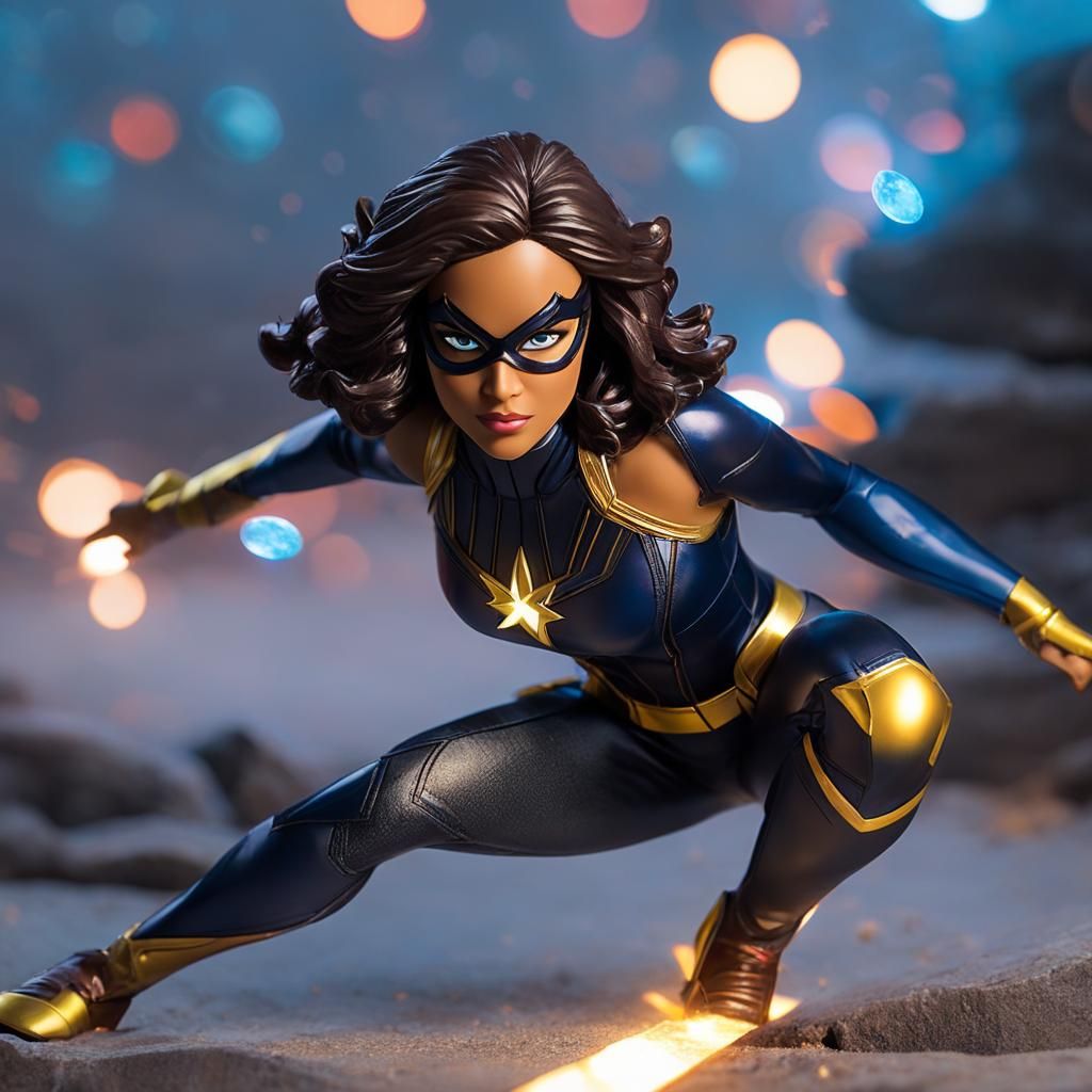 Biomemetic Ms. Marvel Action Figure with Nebulae