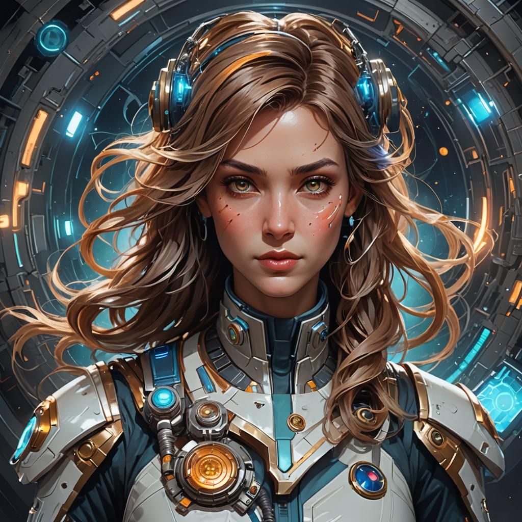 Doctor Space Force Portrait in Detailed Splash Art
