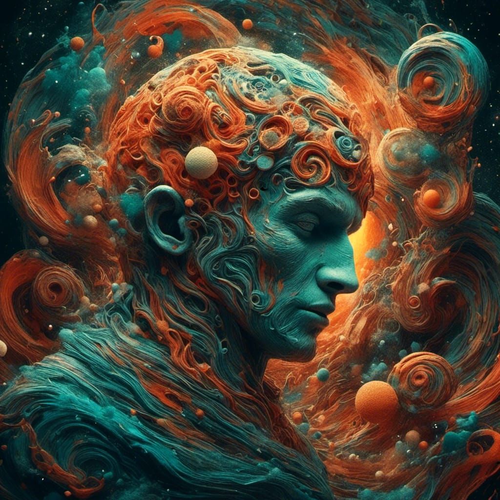 God Creating Man: Hyperrealistic Clay Sculpture