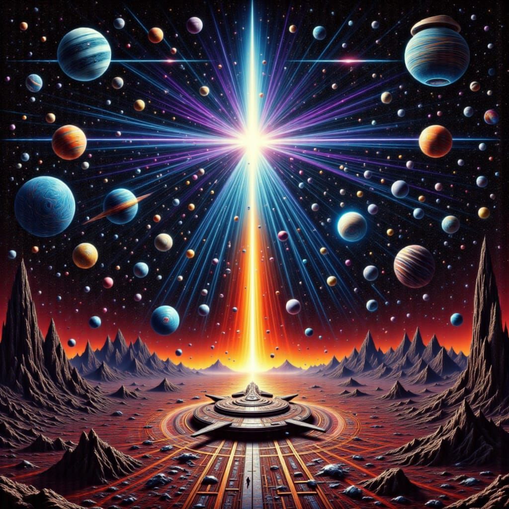 Galactic Starship Embarks on Cosmic Journey Through Vibrant ...