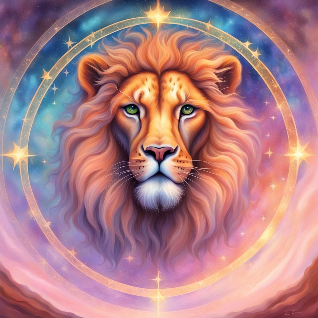 Leo Astrological Sign in Fantasy Art Style