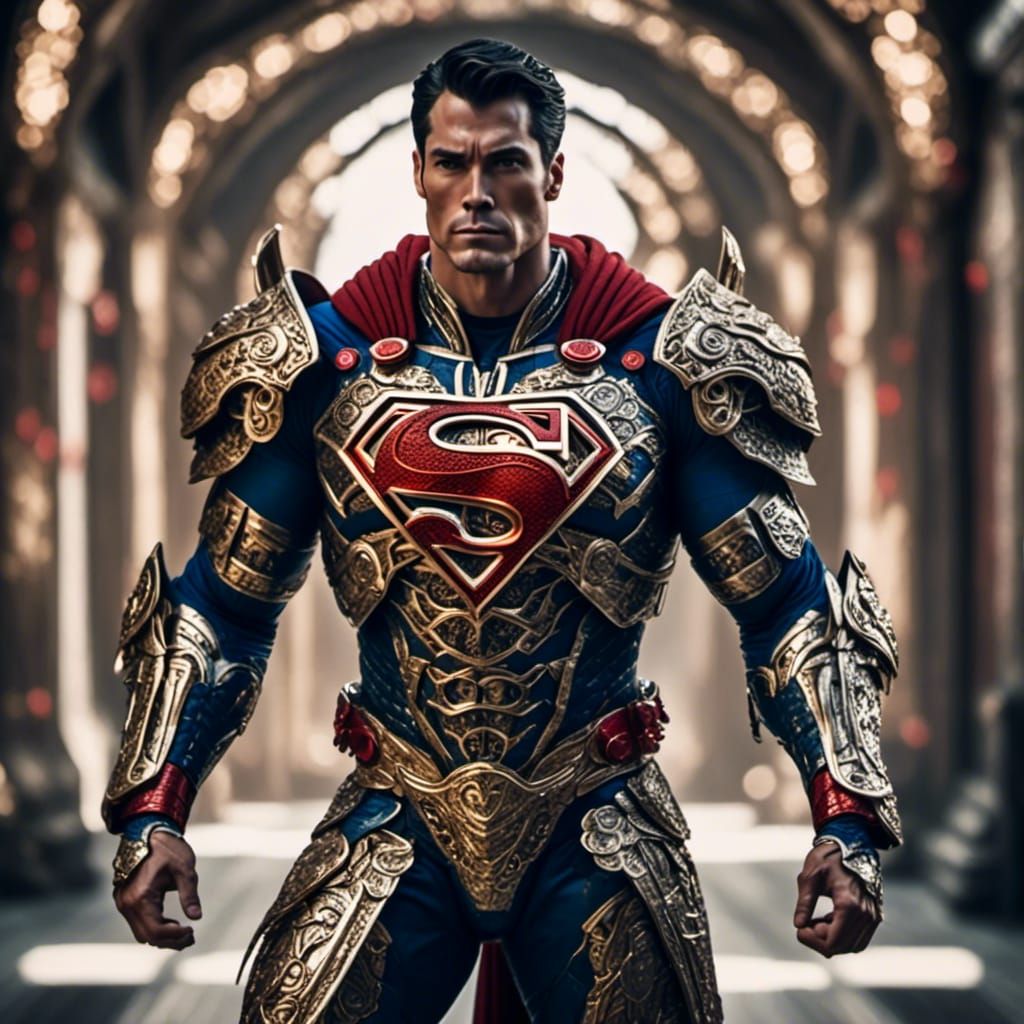 Superman Samurai in Intricate Armor: Hyperrealistic Cinemati...