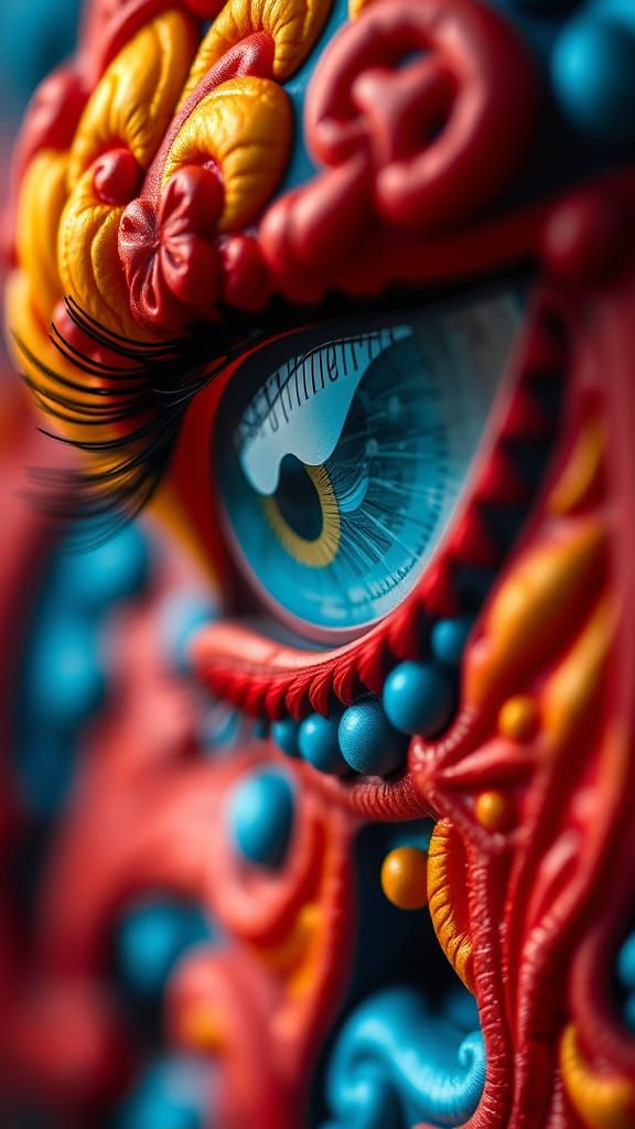 Intricate HDR Photograph of a Moody Yellow and Blue Scene