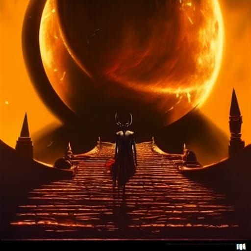 Devil's Dance in Pale Moonlight: Dark Fantasy Art