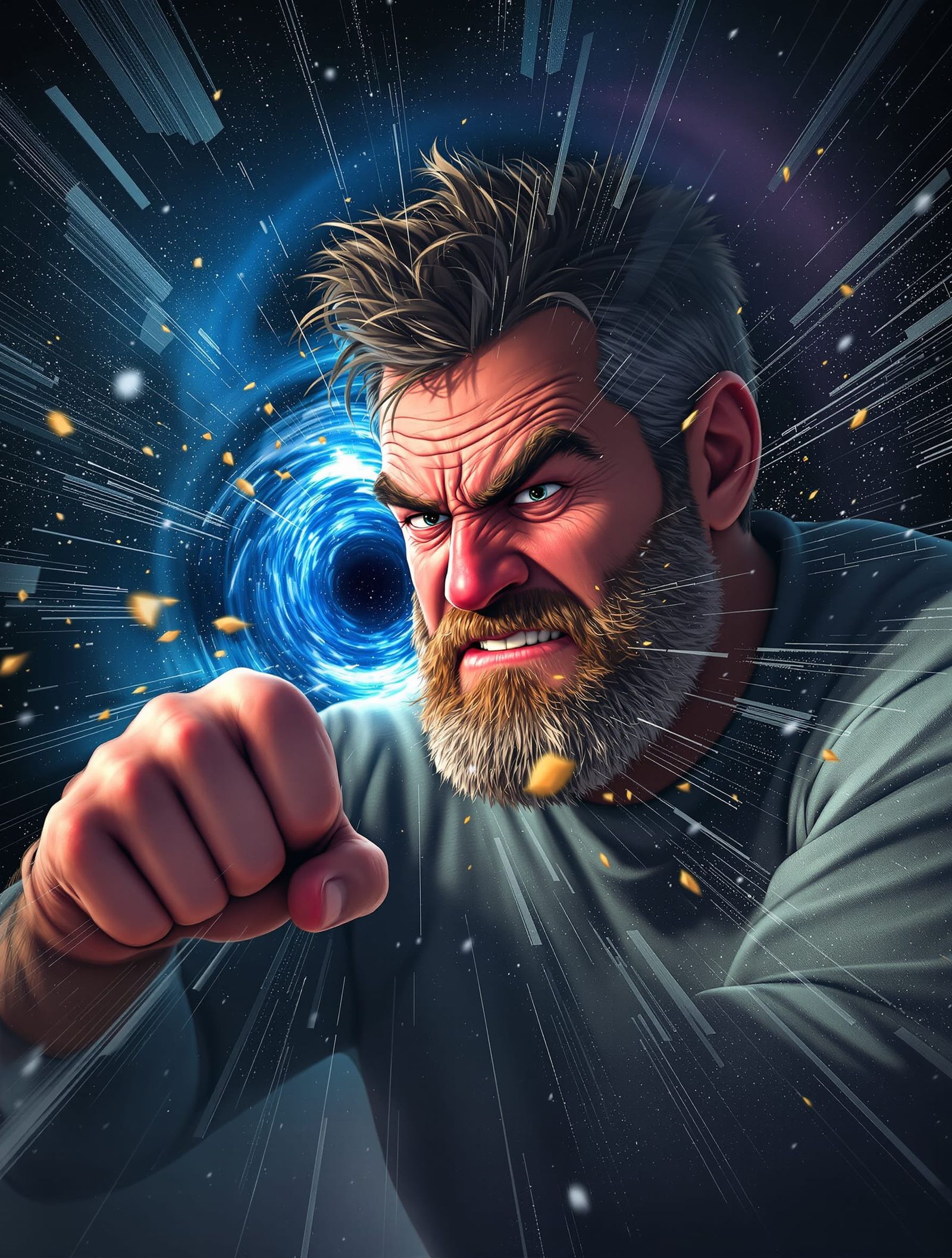 Man Punches Black Hole in Sports Frustration