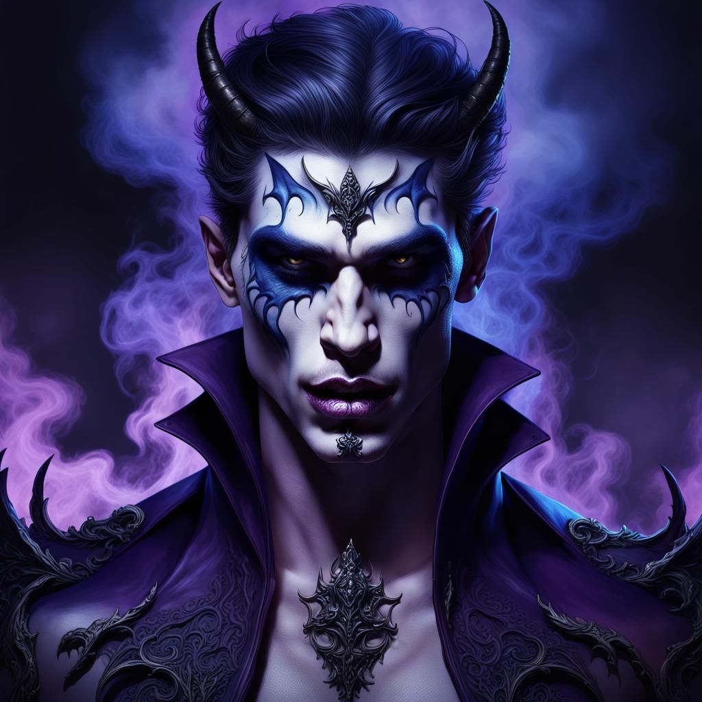 Surreal Vampire Prince with Undead Aura in Dreamlike Style