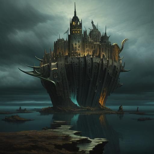 Surreal Mixed Media Artwork in Romantic Style