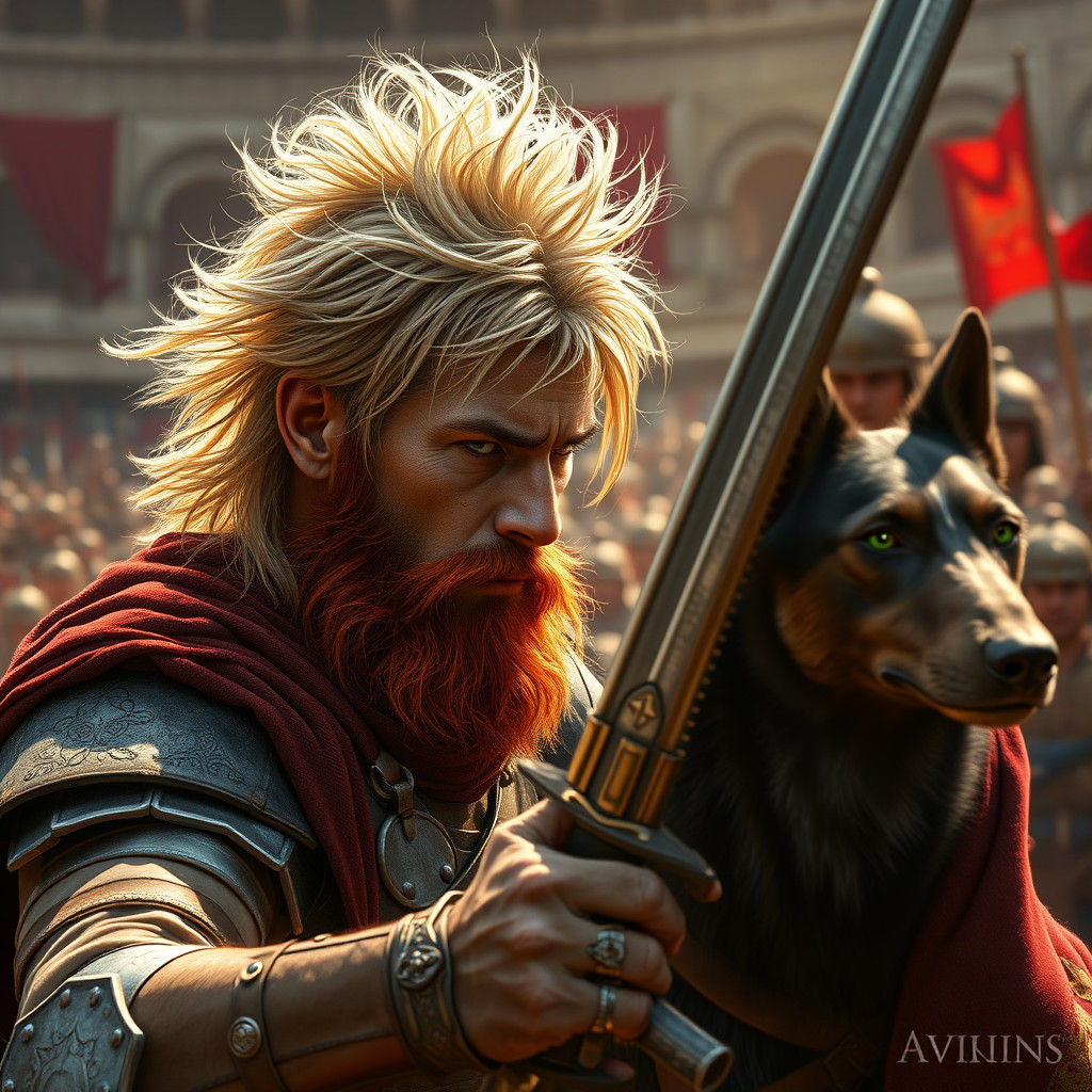 Celtic Hero's Duel in Ancient Roman Arena